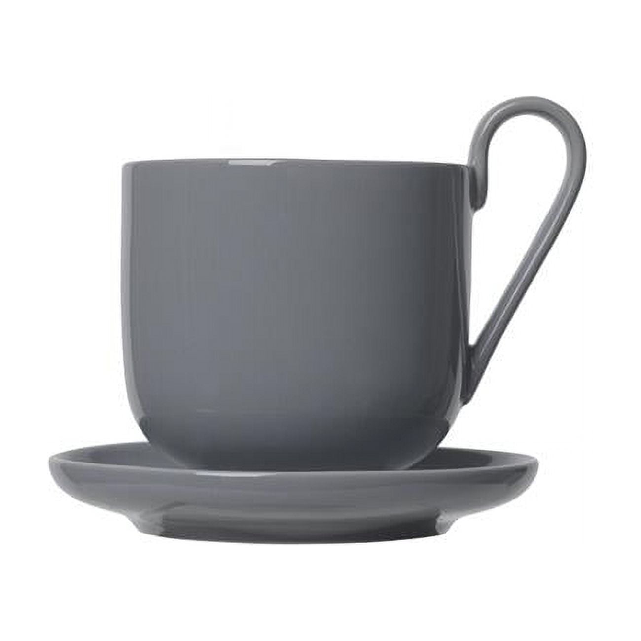 Picture of Blomus 64010 Ro Porcelain Coffee Cups & Saucers Set&#44; Sharkskin - Set of 2