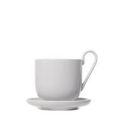 Picture of Blomus 64050 Ro Porcelain Coffee Cups & Saucers Set&#44; Nimbus Cloud - Set of 2
