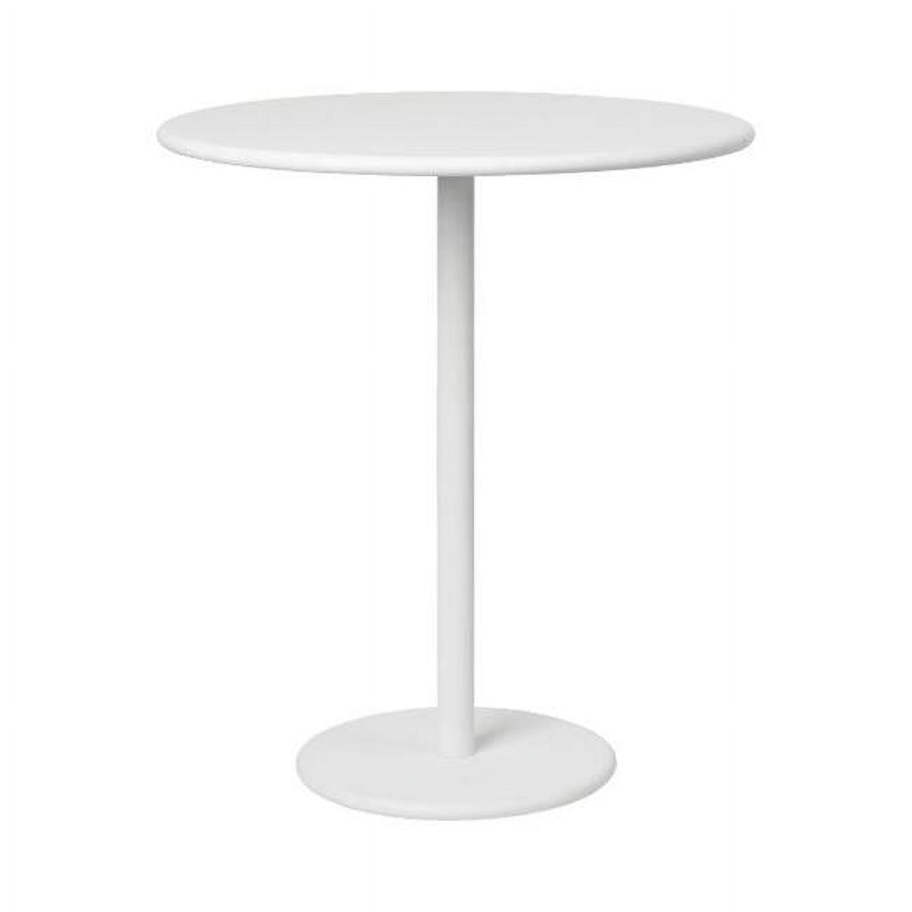 17.7 x 15.8 in. Dia. Stay Outdoor Side Table, White