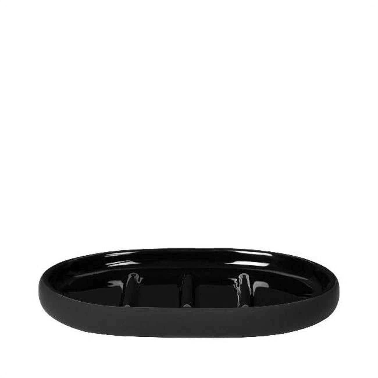 5.1 x 3.9 x 0.7 in. Sono Soap Dish, Black