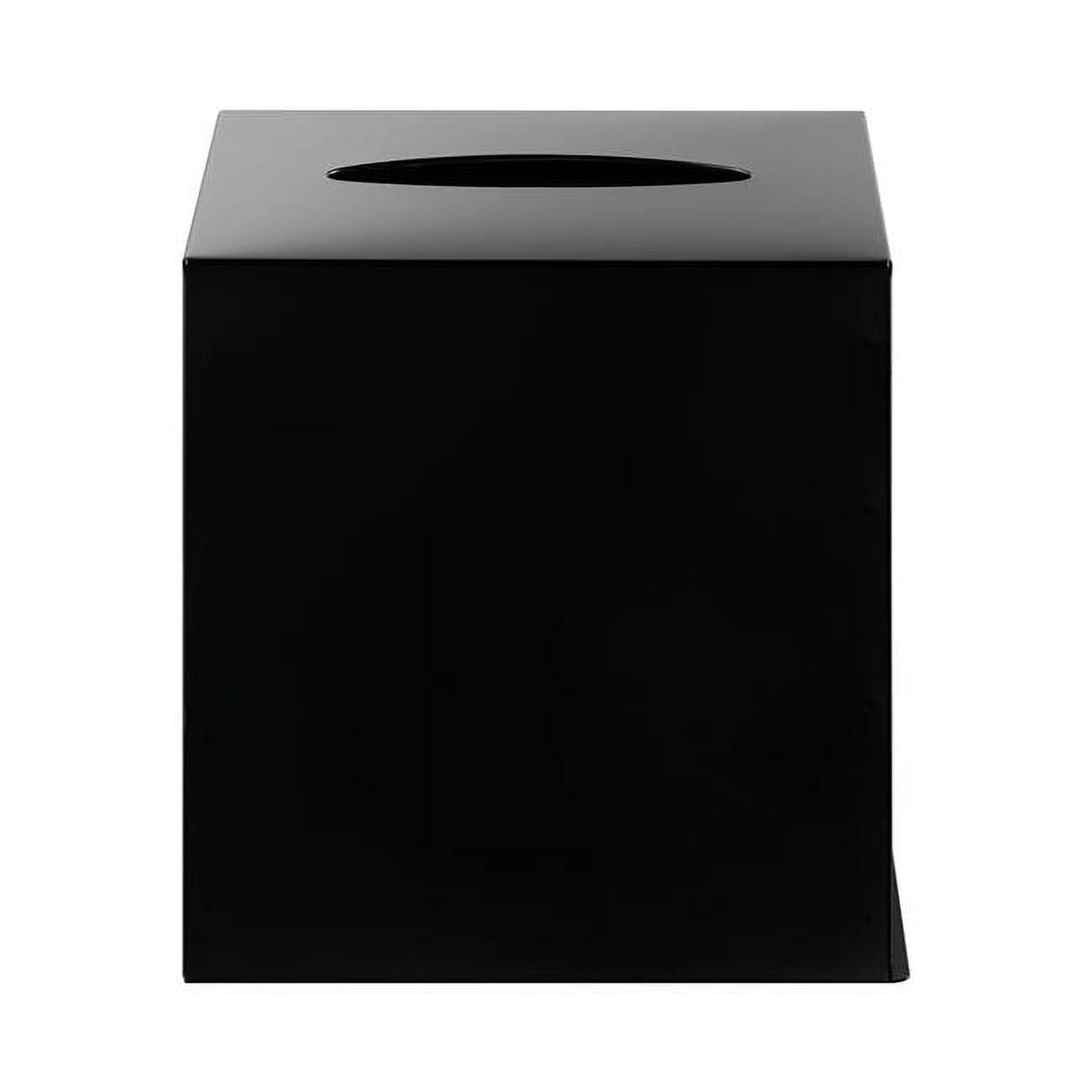 Nexio Boutique Tissue Box Cover - Stainless Steel, Black