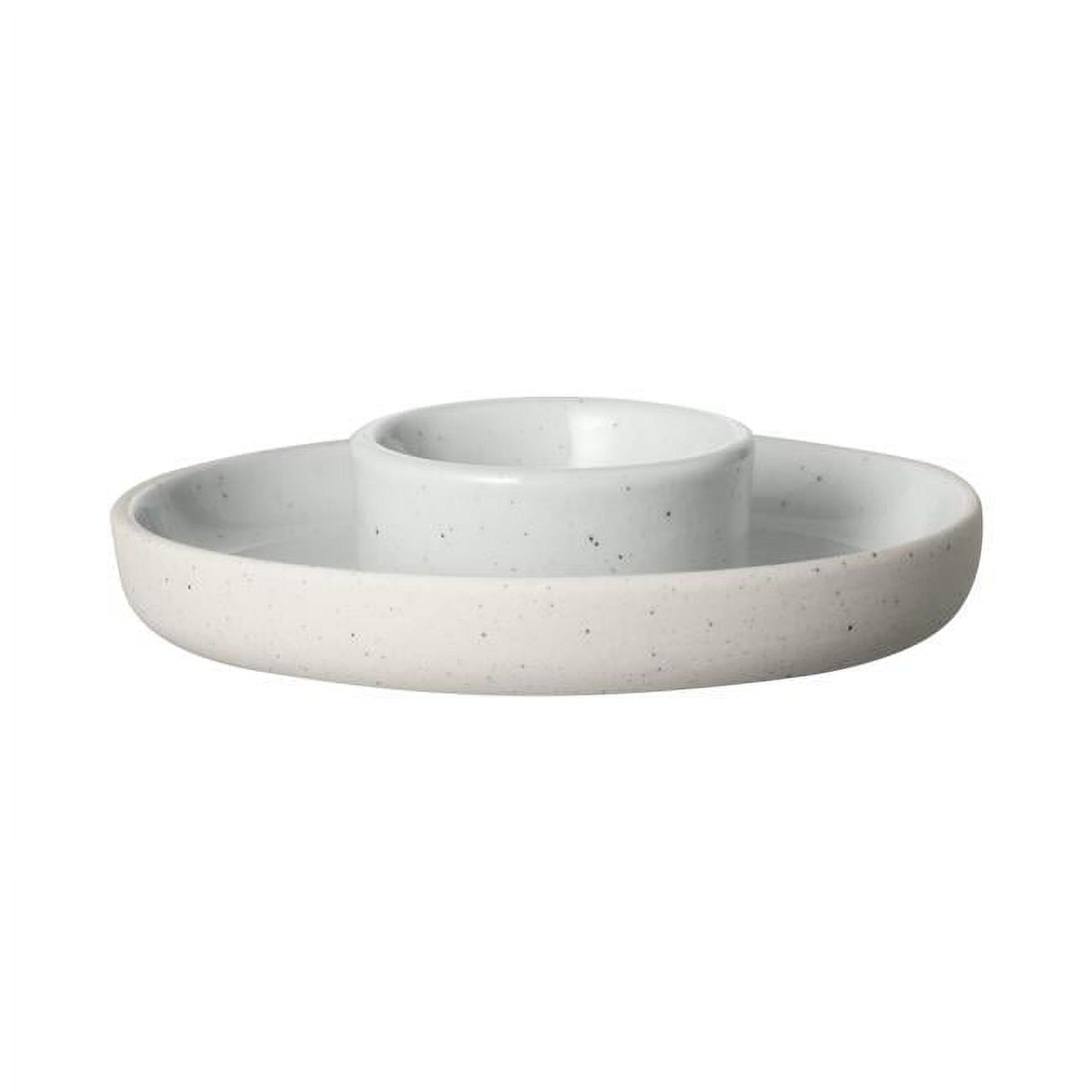 Picture of Blomus 64273 Sablo Ceramic Egg Cup with Base, Cloud - Set of 2