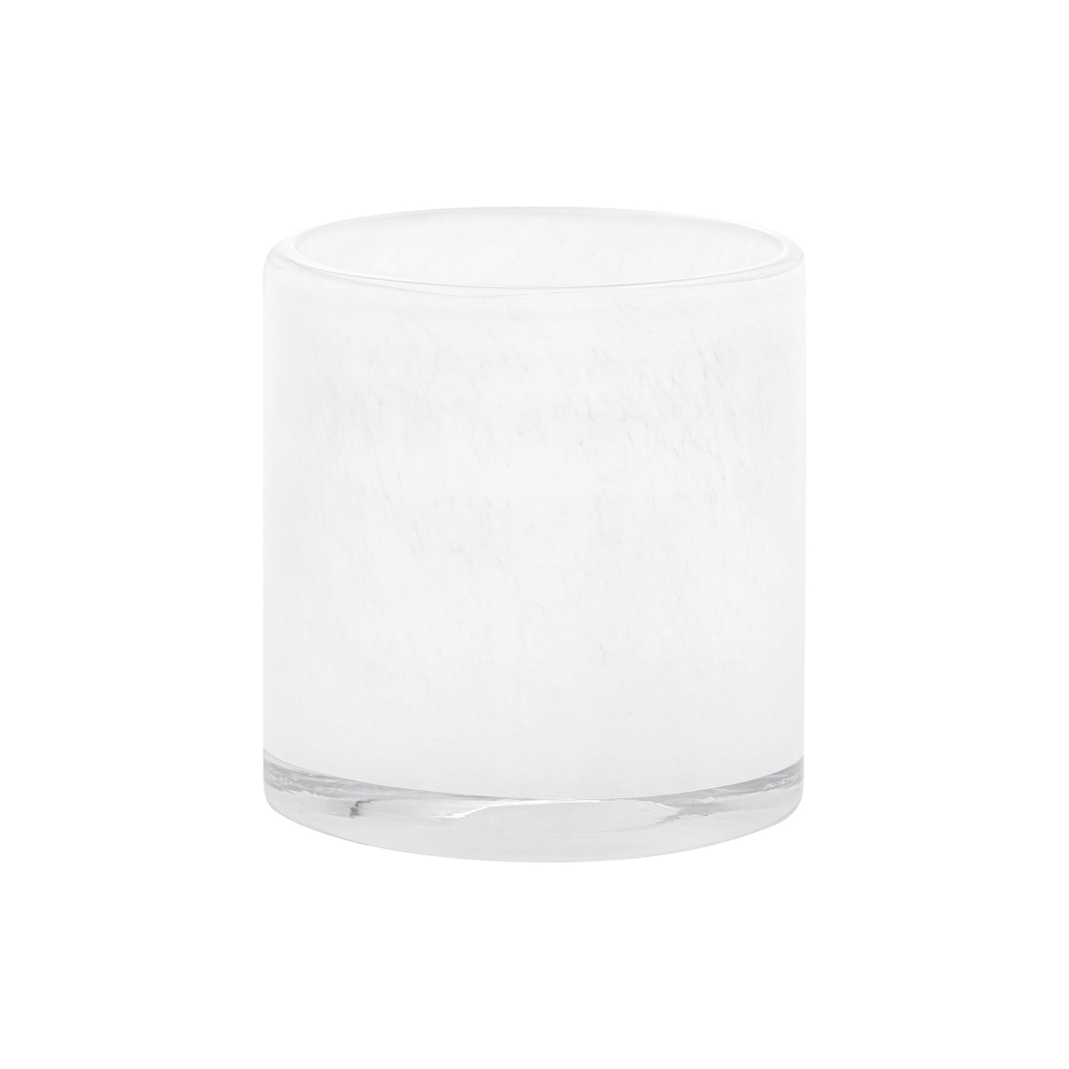 66972 SAGA Glass Hurricane Lamp - White - Medium