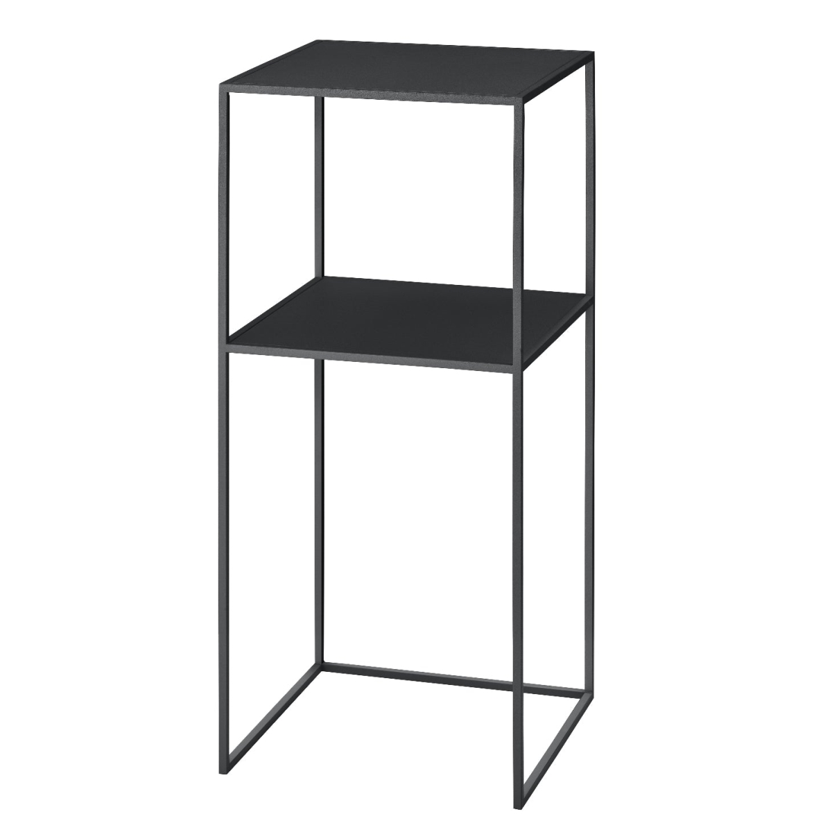 63222 Fera Pedestal Table with Shelf, Black