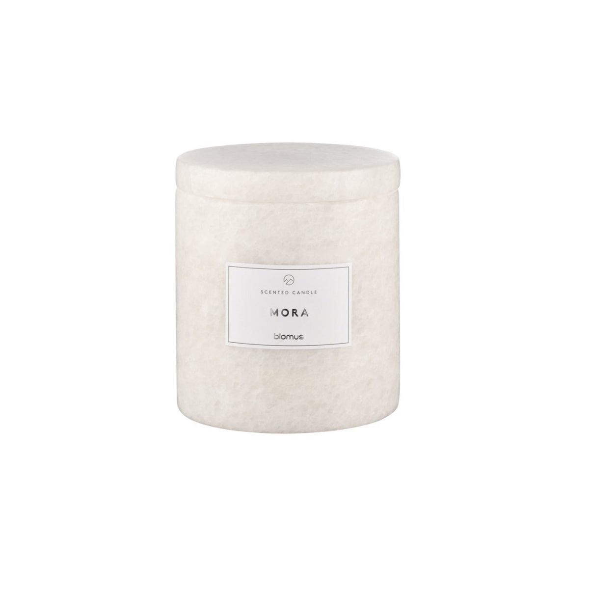 65453 FRABLI Scented Candle with Marble Container - Mora Fragrance - Moonbeam & Beige - Small