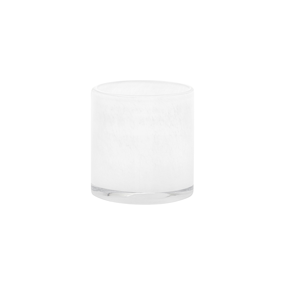 66977 SAGA Glass Hurricane Lamp - White - Small