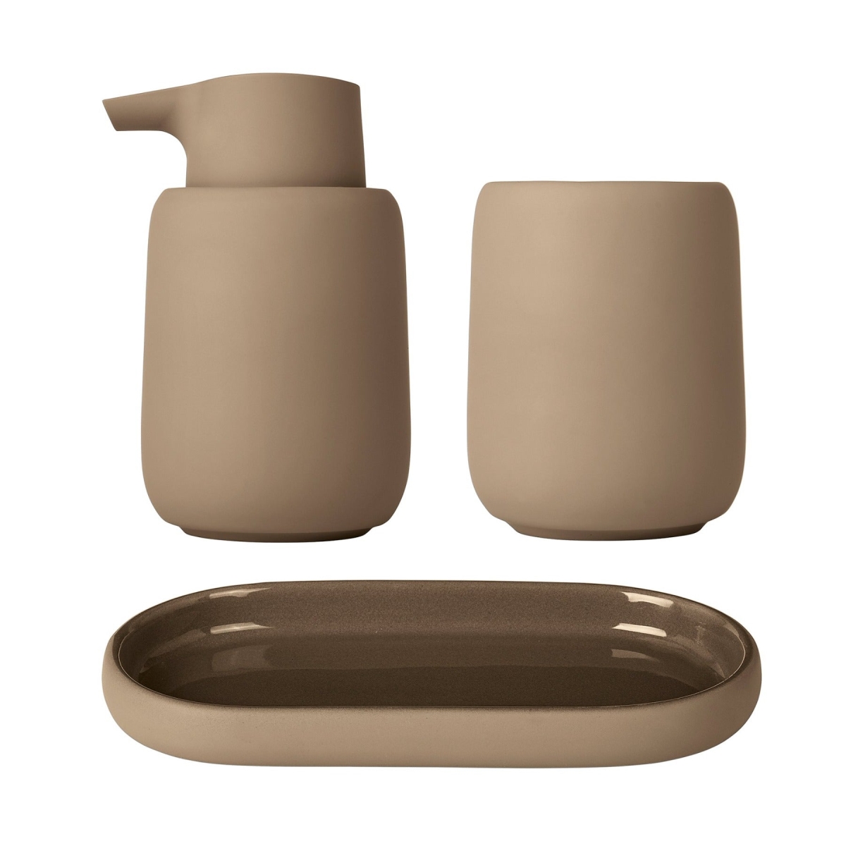36103 SONO Bathroom Accessory Set - Tan