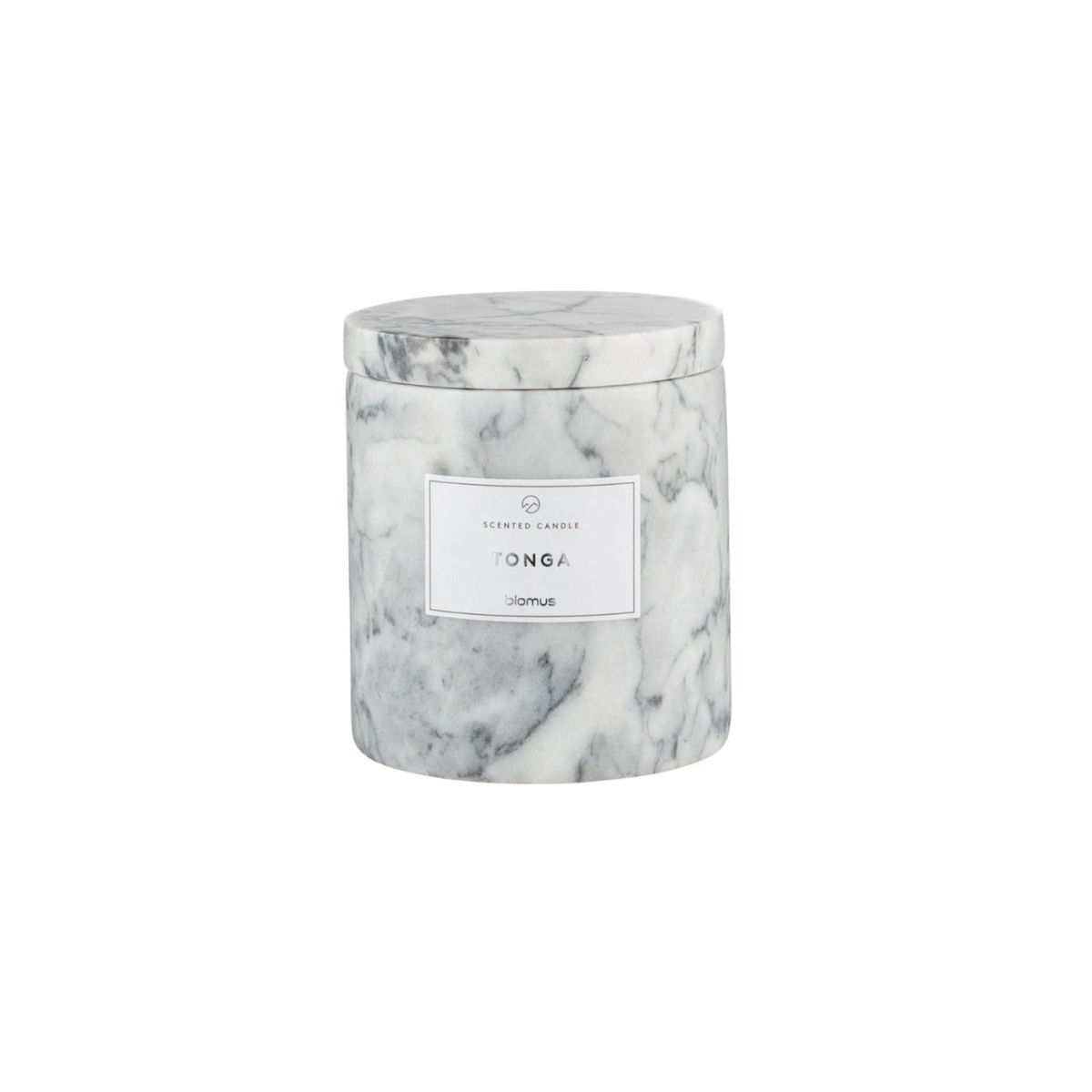 65452 FRABLI Scented Candle with Marble Container - Tonga Fragrance - Sharkskin - Large