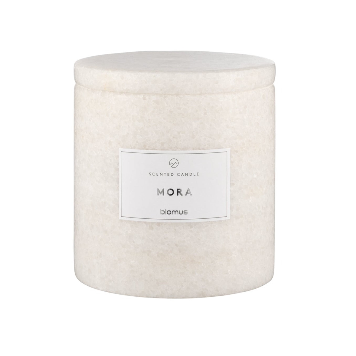 65454 FRABLI Scented Candle with Marble Container - Mora Fragrance- - Moonbeam & Beige - Large