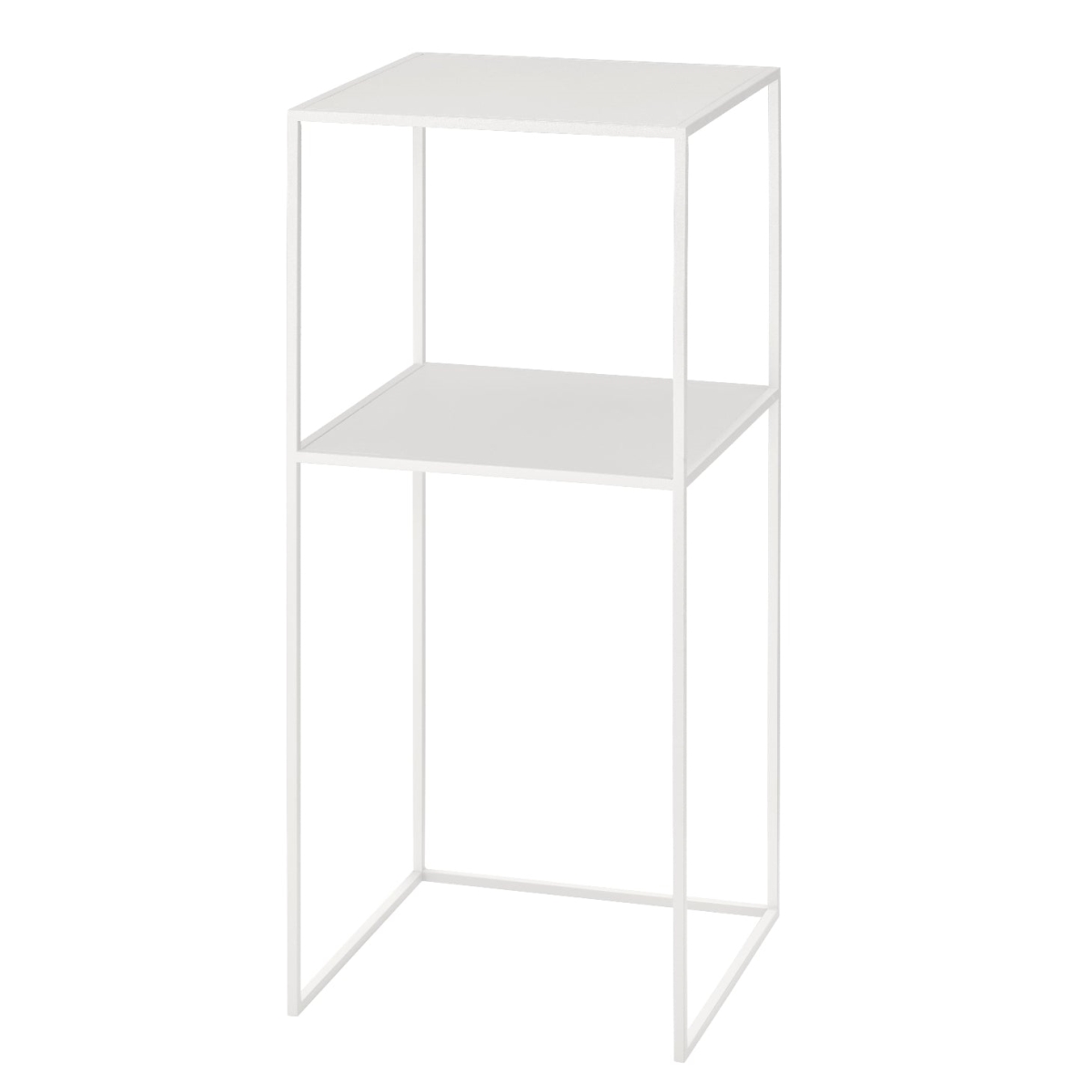 63226 FERA Pedestal Table with Shelf - White