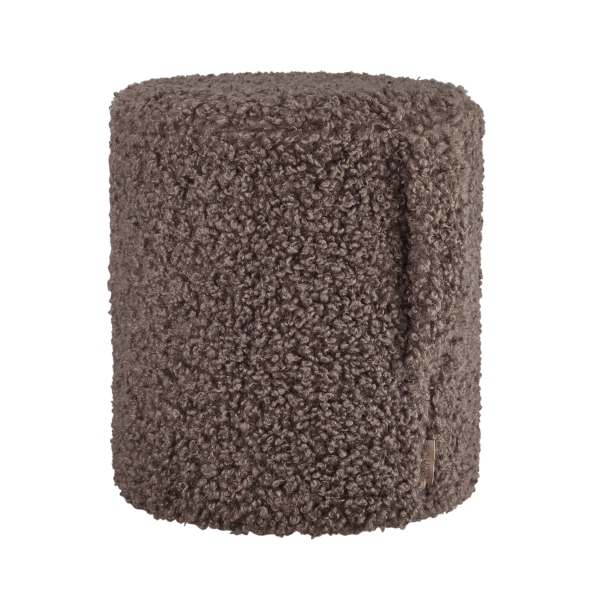 68070 TEDDY Upholstered Pouf - Espresso