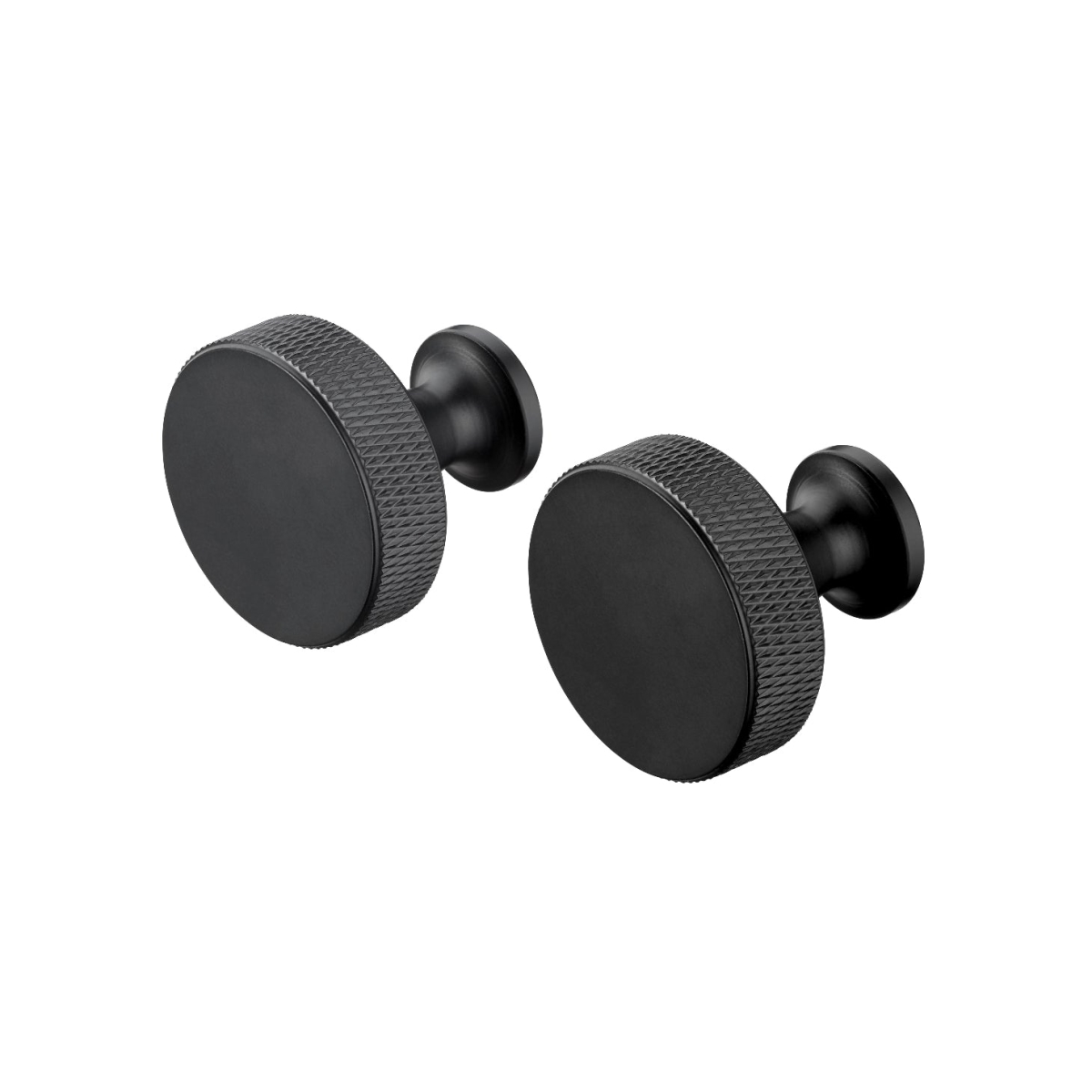 66881 ROF Round Wall Hook & Cabinet Knob - Black - Set of 2