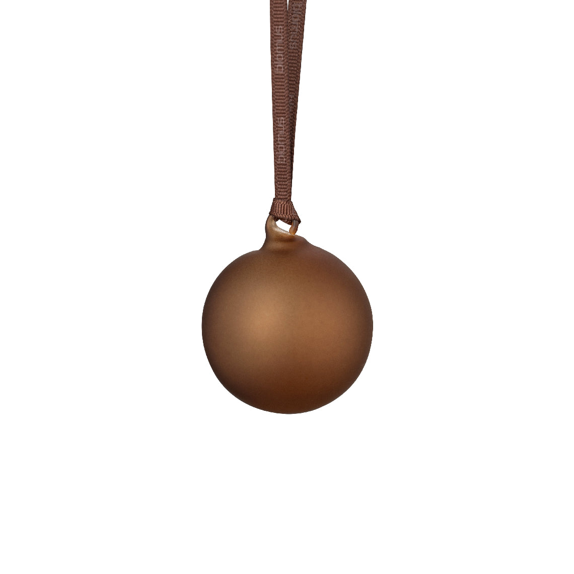 63218 JUHLA Matte Glass Ornament - Rustic Brown - Medium - Set of 4
