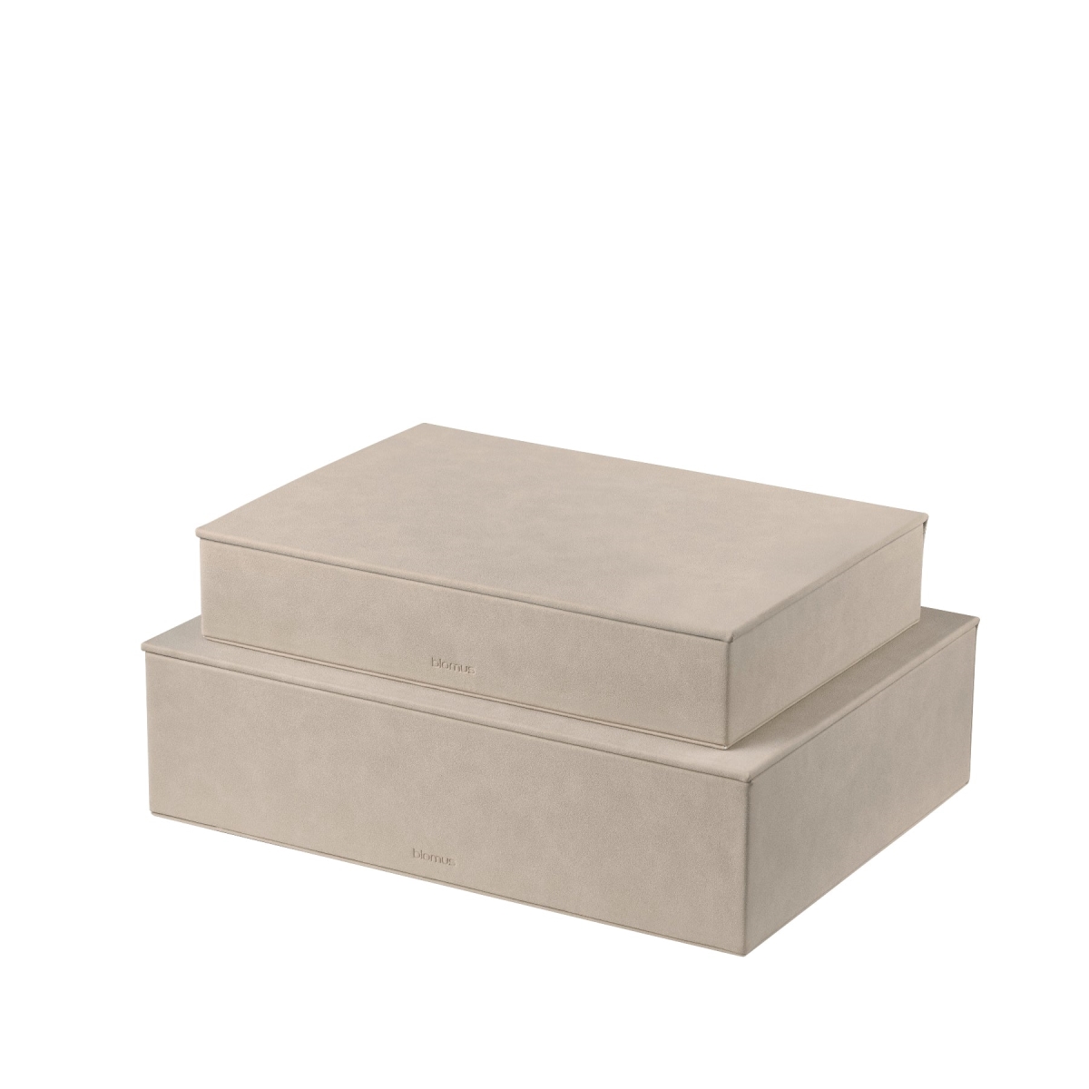 68326 SAHLA Faux Suede Storage Boxes - Nomad - Set of 2