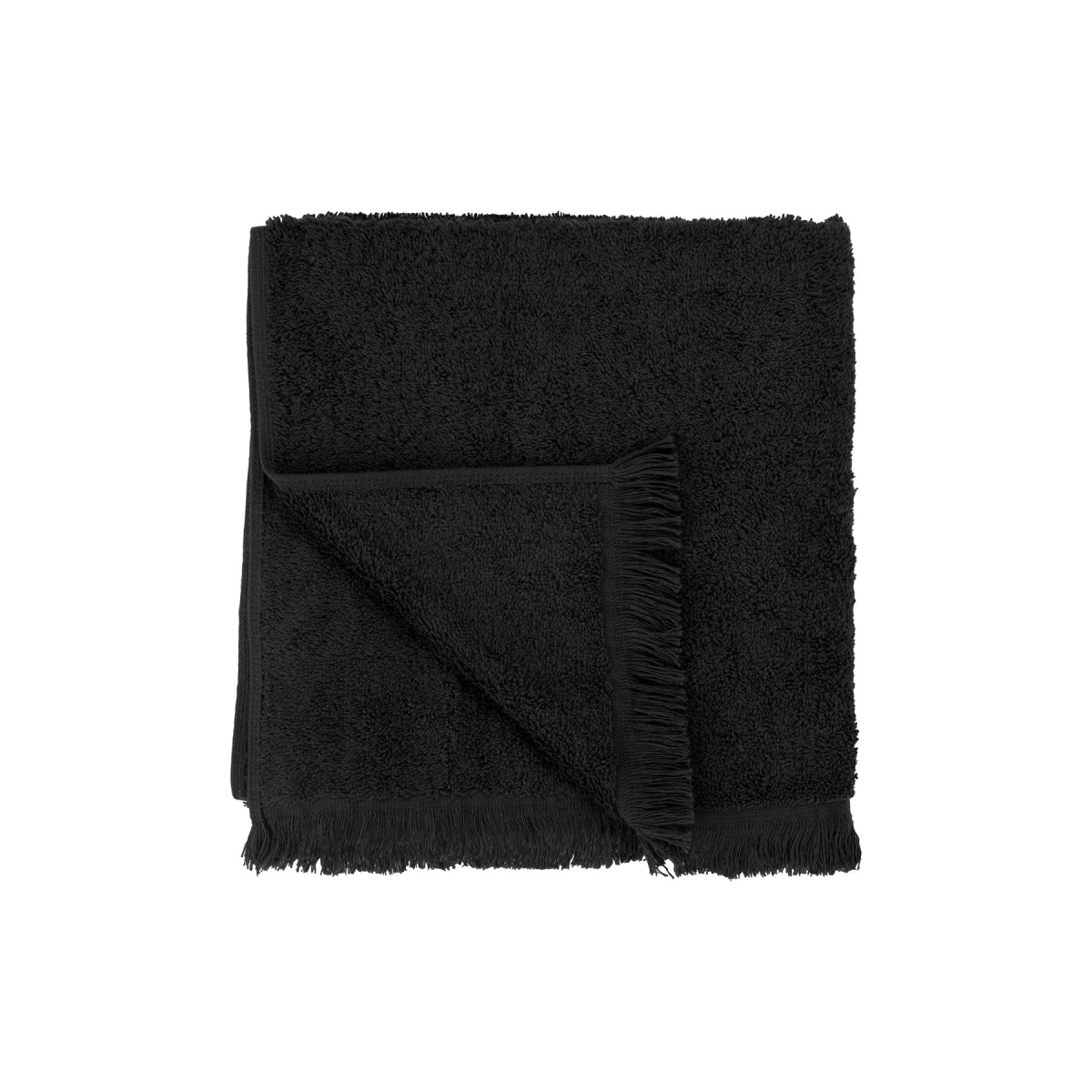 Picture of Blomus 66492 20 x 39 in. FRINO Fringed Organic Cotton Terry Hand Towel - Black - Extra Large