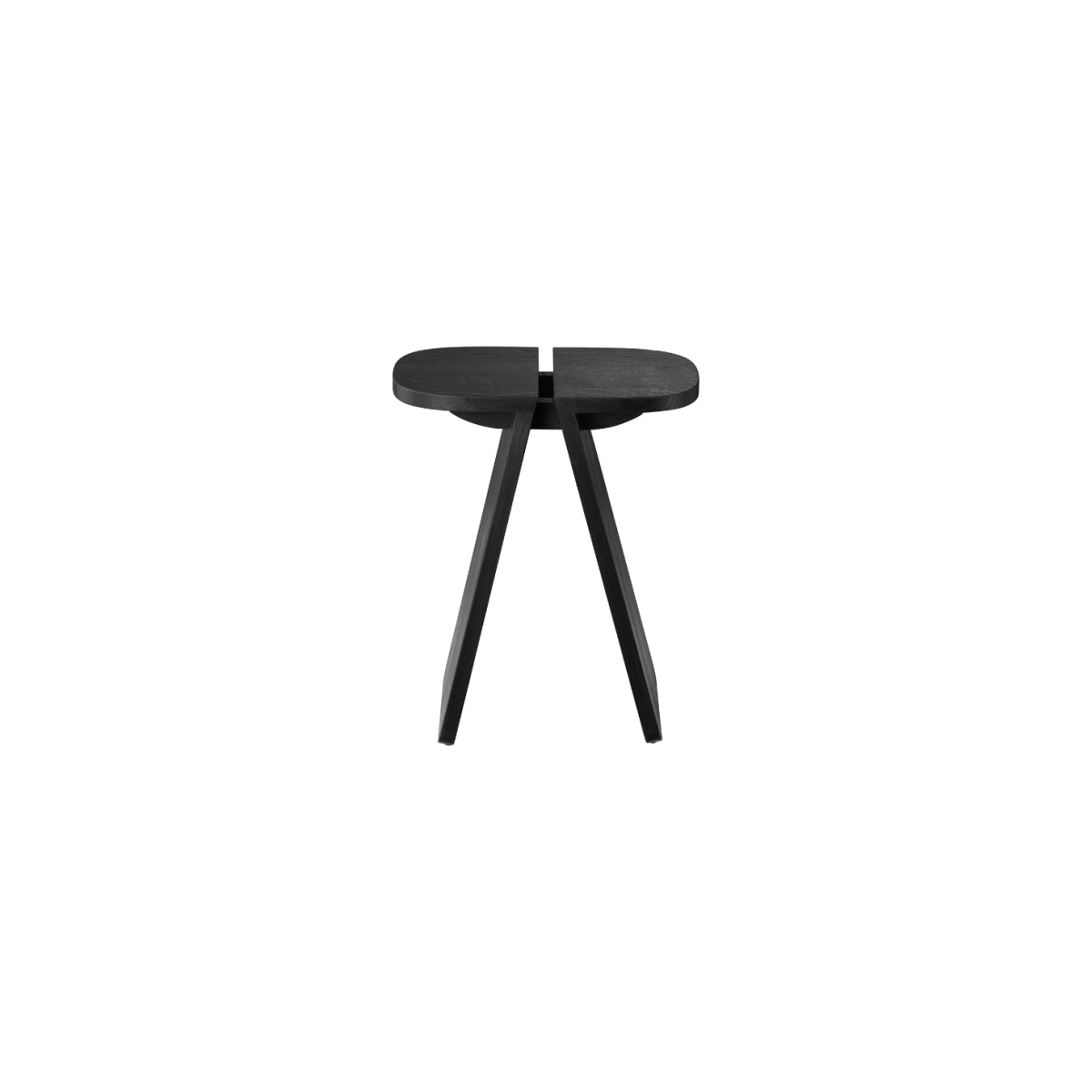 66694 Avio Oak Stool - Black, 17.7 x 15 x 9.1 in.