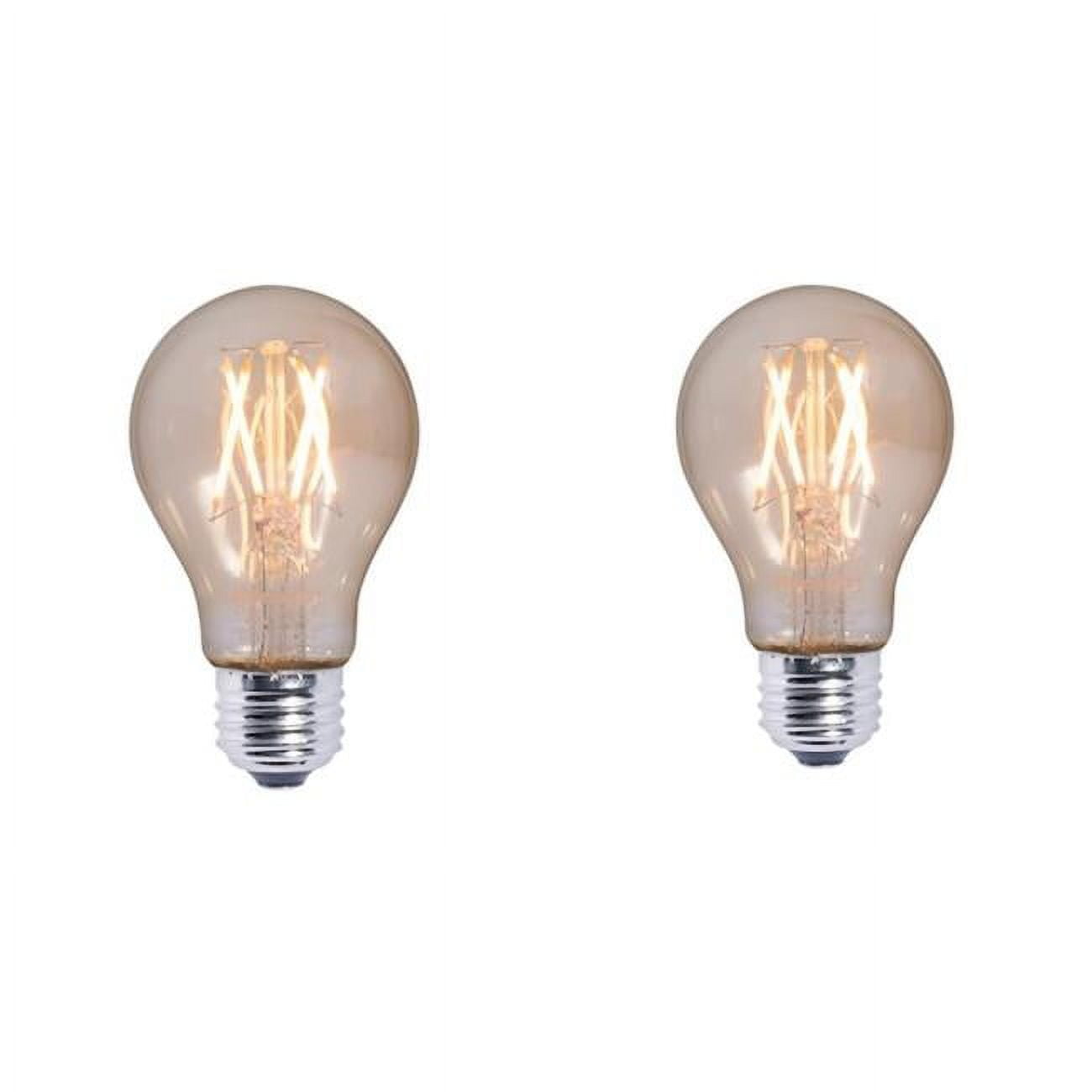 Picture of Bulbrite Pack of (2) 4.5 Watt Dimmable Antique Filament A19 Medium (E26) LED Bulb - 410 Lumens  2100K  and 90 CRI