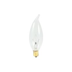 Picture of Bulbrite Pack of (50) 25 Watt Dimmable Clear CA10 Incandescent Light Bulbs with Candelabra (E12) Base  2700K Warm White Light