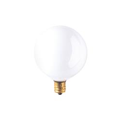 Picture of Bulbrite Pack of (40) 15 Watt Dimmable White G16.5 Incandescent Light Bulbs with Candelabra (E12) Base  2700K Warm White Light