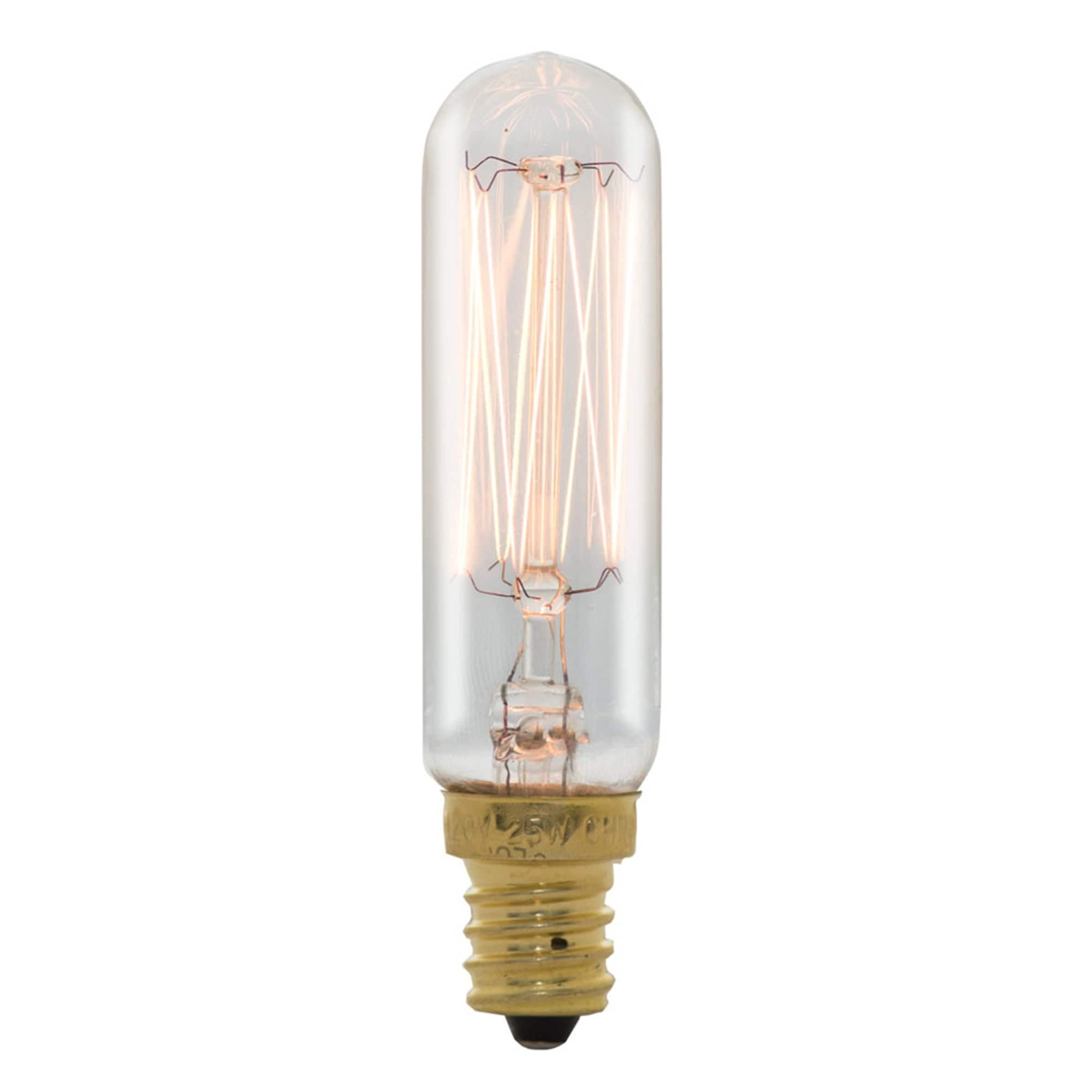 Picture of Bulbrite 861283 15 watt Incandescent T7 Candelabra Screw Base E12 Light Bulb, Clear - Pack of 25
