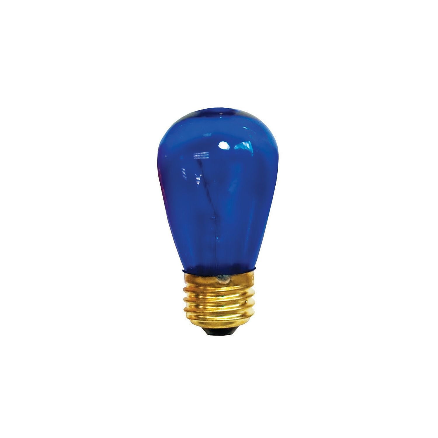 Picture of Bulbrite Pack of (25) 11 Watt Dimmable S14 Incandescent Light Bulbs with Medium (E26) Base  Transparent Blue