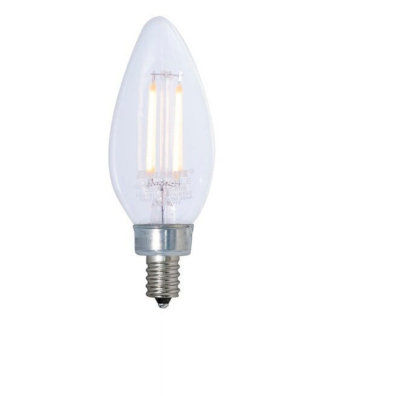 Pack of (4) 2.5 Watt Dimmable Clear B11 LED Light Bulbs with Candelabra (E12) Base  2700K Warm White Light  250 Lumens -  Bulbrite, 861412