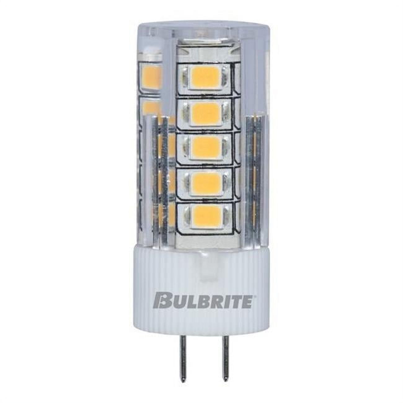 Picture of Bulbrite 861511 3 watt 12V Clear JC LED Mini Light Bulbs with Bi-Pin G4 Base, 3000K Soft White Light, 280 Lumens - Pack of 3