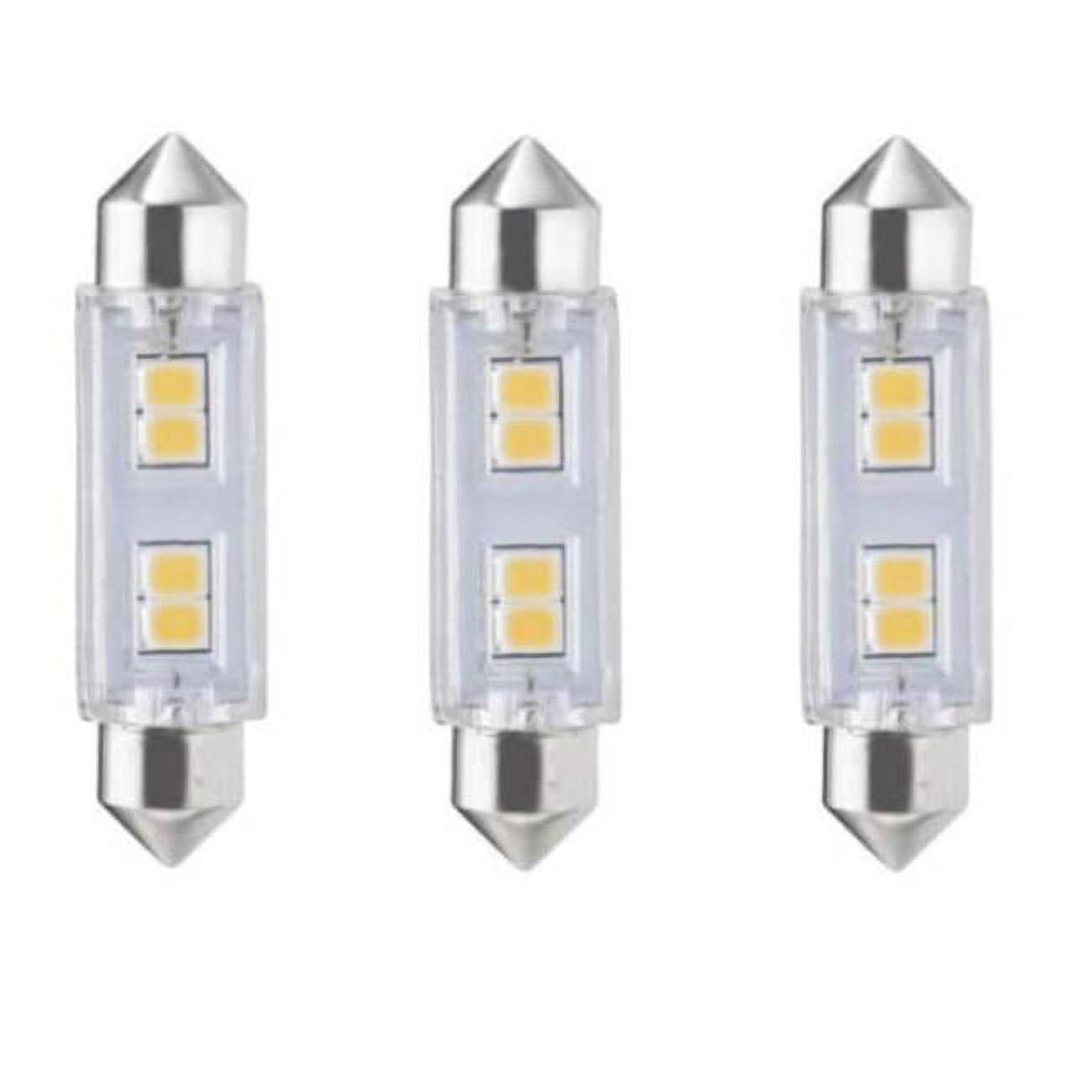 861532 0.8W Low Voltage Non-Dimmable Soft White Festoon Base T3 Mini LED Light Bulb, Pack of 3