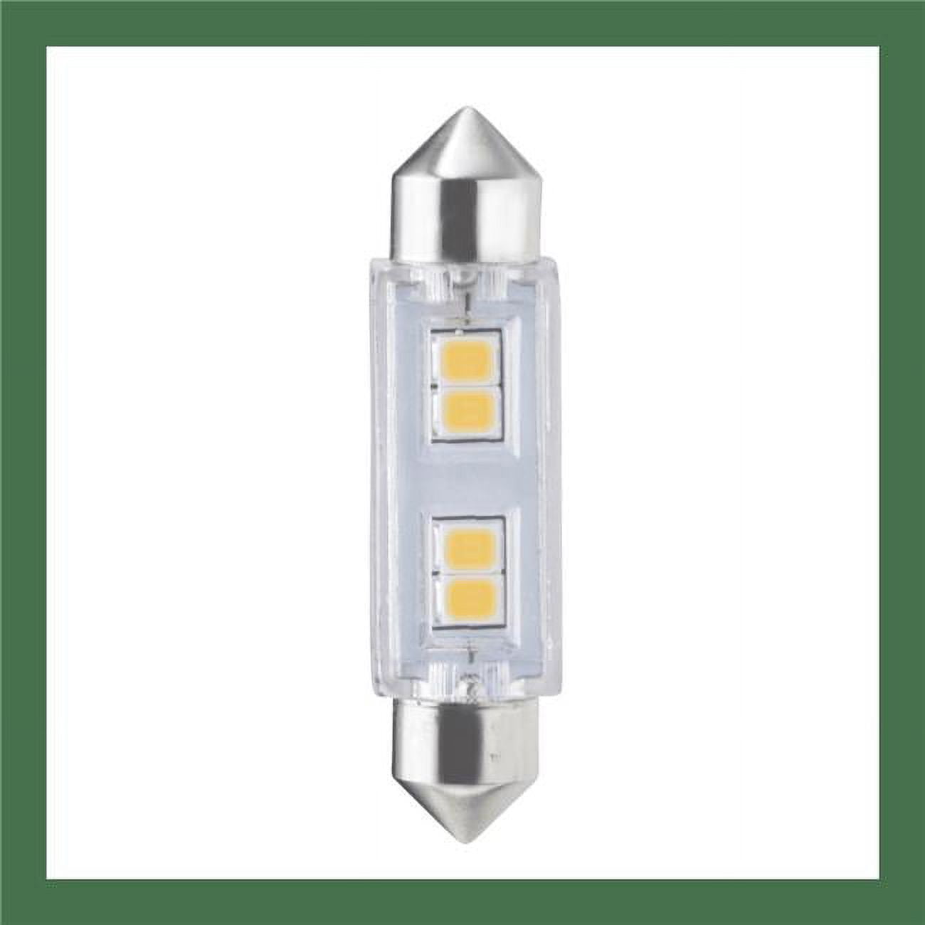 Pack of (3) 0.8 Watt 24V Clear T3 LED Mini Light Bulbs with Festoon Base  3000K Soft White Light  55 Lumens