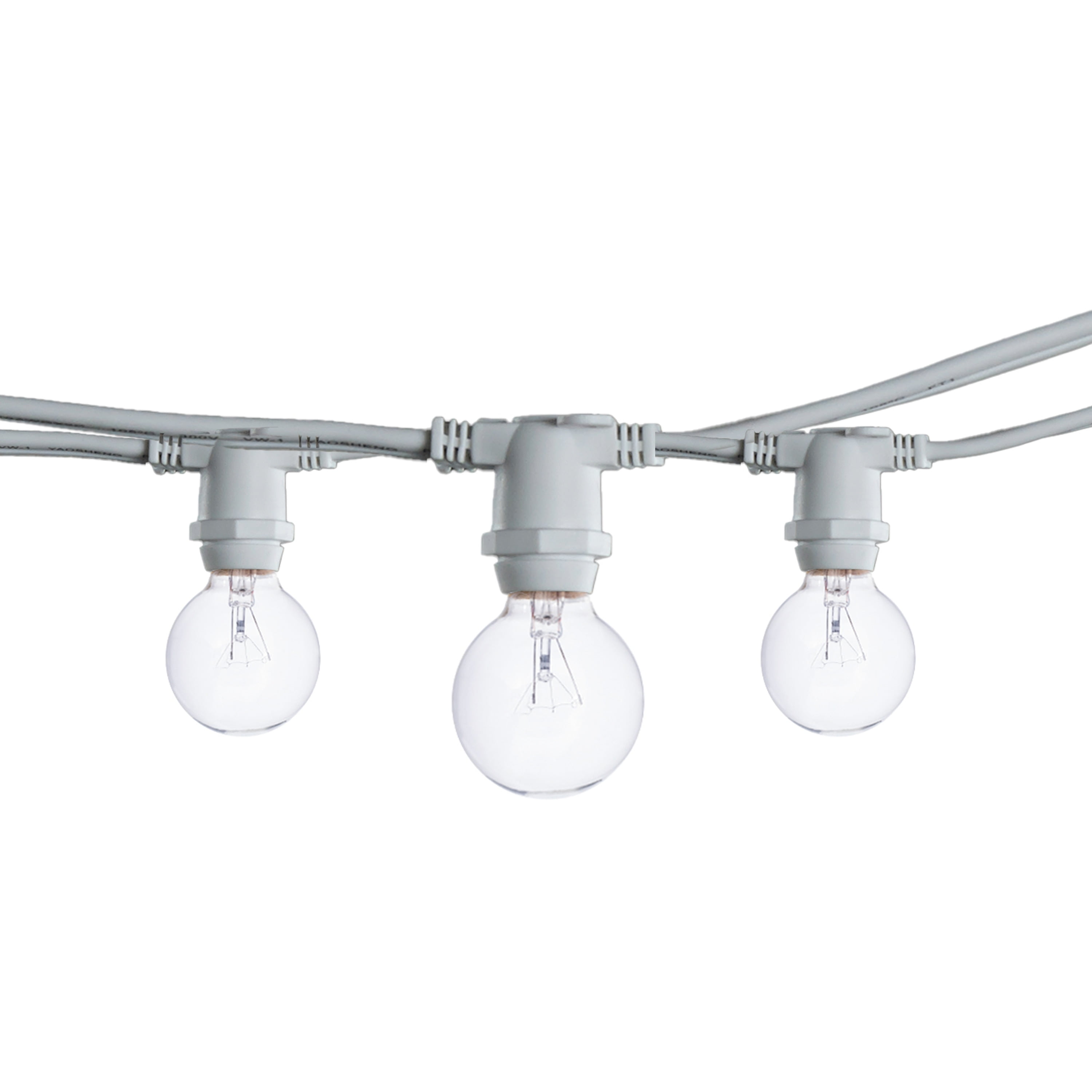 Picture of Bulbrite 810133 25 ft. 15-Socket E12 Decorative String Light Kit with Clear Incandescent G12 Light Bulbs&#44; 10 watt&#44; White