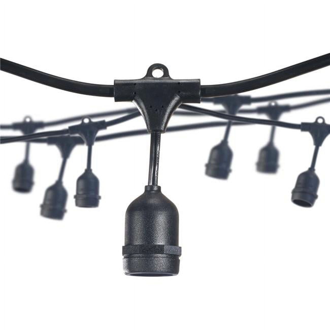 Picture of 30&apos; STRING LIGHT 12 SOCKETS 30&quot; SPACING E26 BLACK - NO BULBS