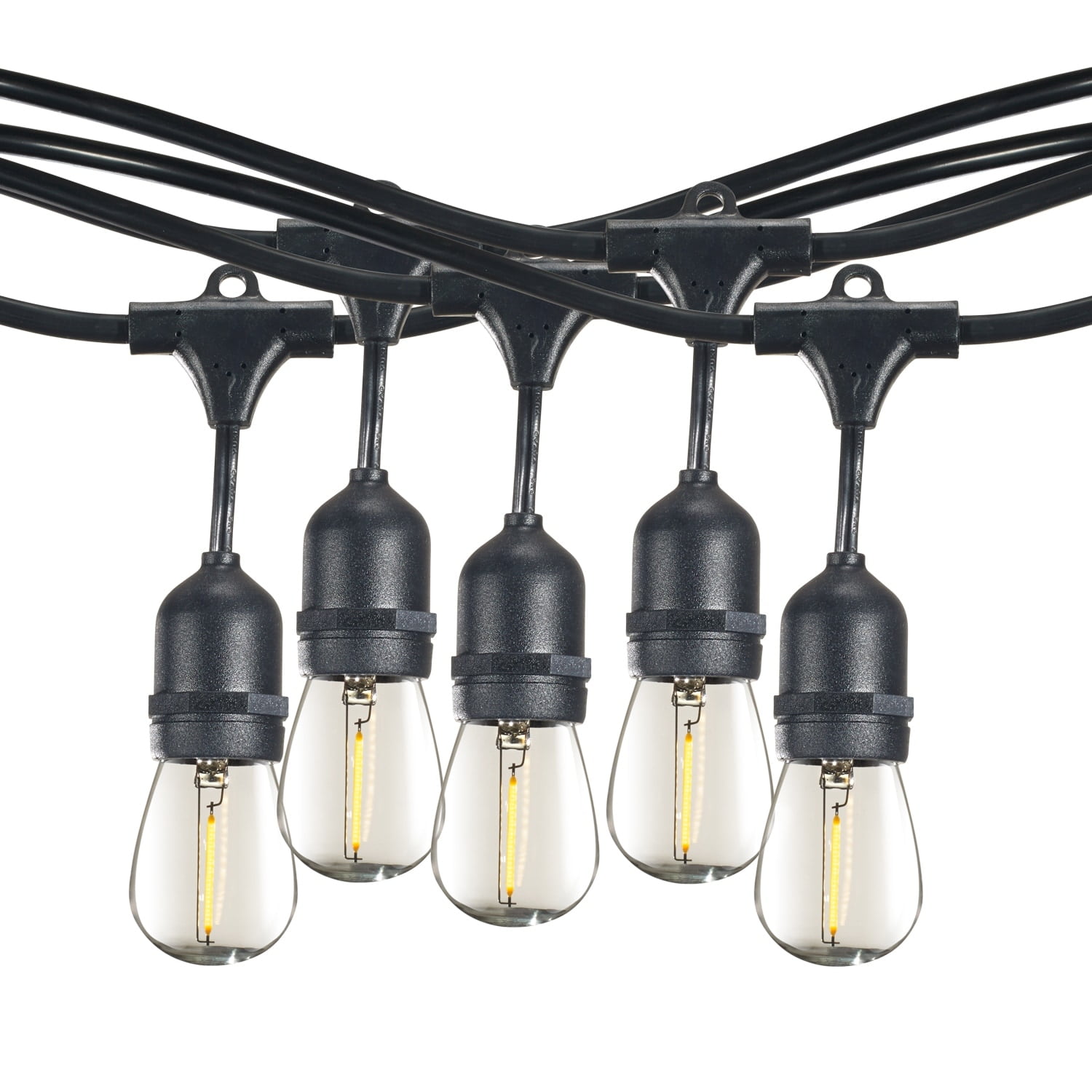 Picture of Bulbrite 812483 48 ft. String Light Kit with Clear Shatter Resistant Vintage Style S14 LED Light Bulbs