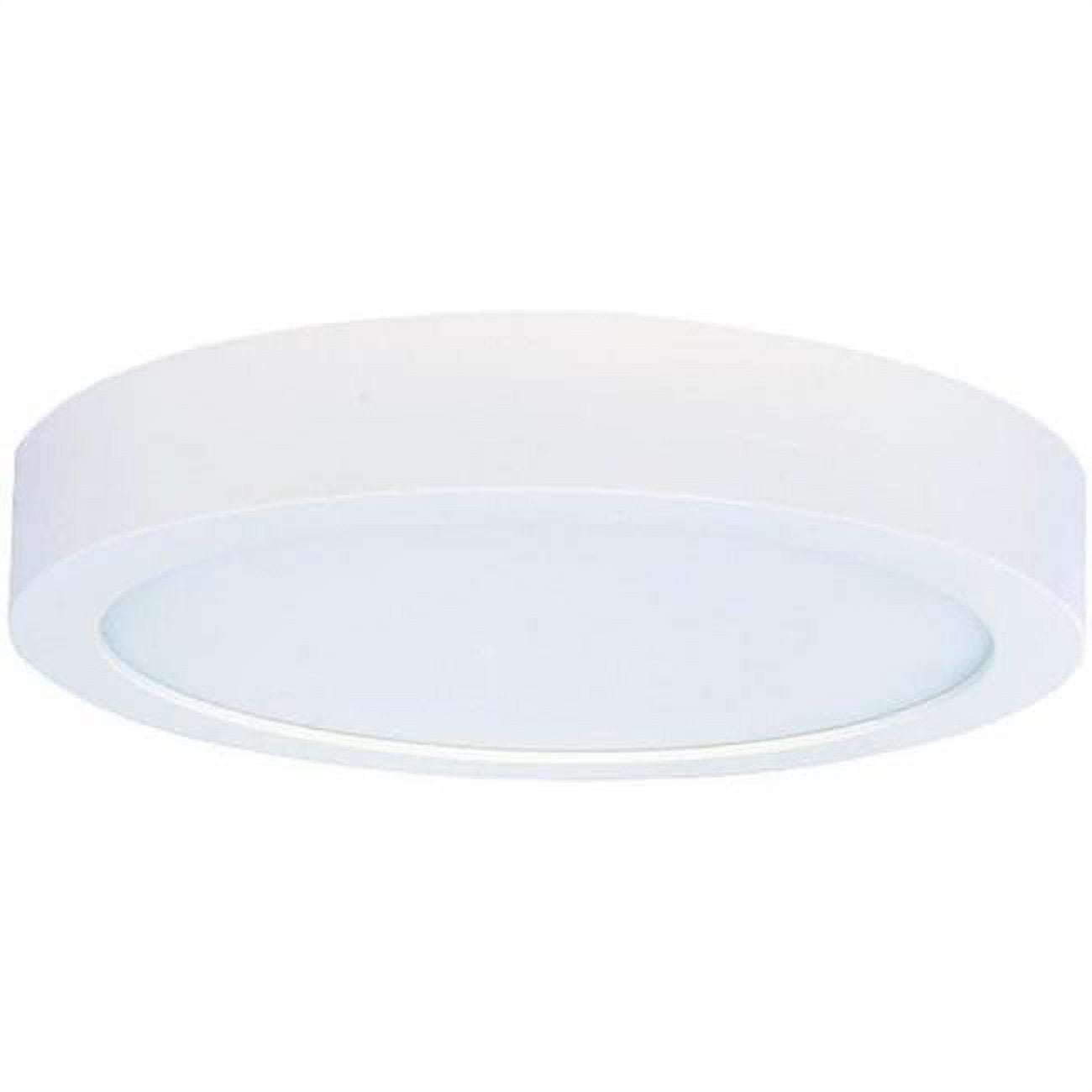 Single LED 9" Round Flush Mount Fixture  75W Equivalent  2700K/Warm White  White Finish