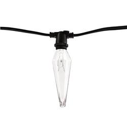 Picture of Bulbrite 14Æ Black String Light with 10 25W Prism Bulbs