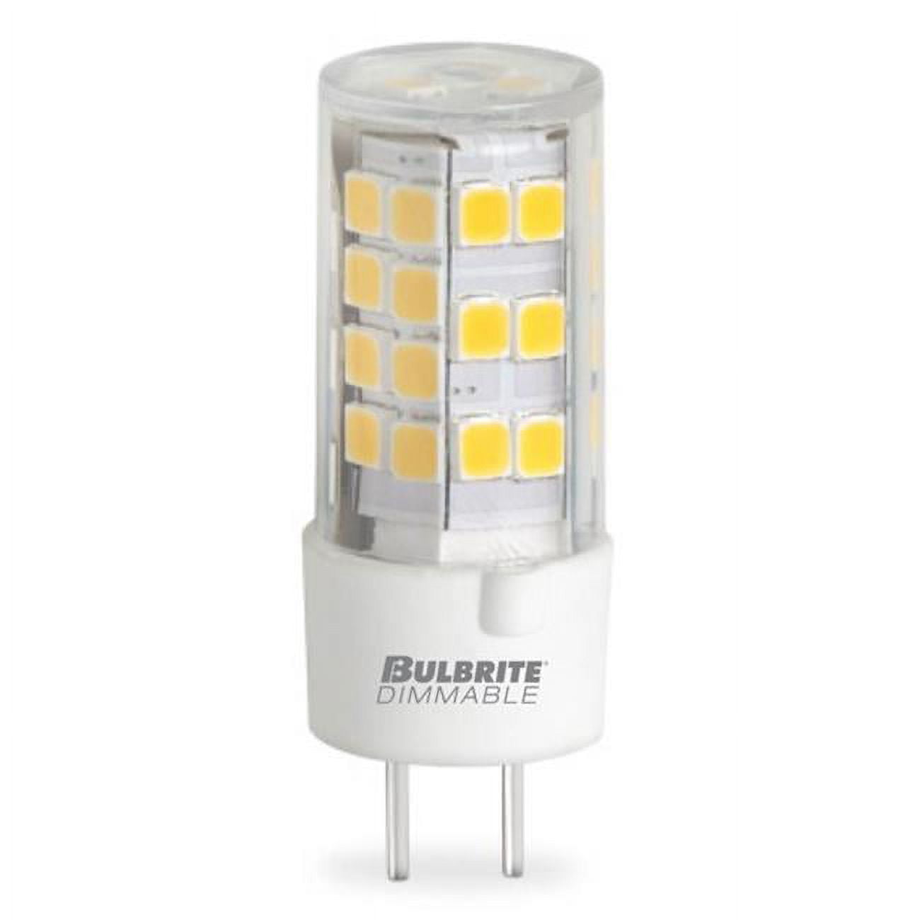 Picture of Bulbrite Pack of (2) 5 Watt 12V  Clear T7 LED Mini Light Bulbs with Bi-Pin (GY6.35) Base  2700K Warm White Light  550 Lumens