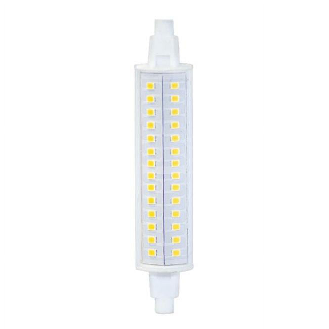 Picture of Bulbrite Pack of (2) 10 Watt 120V Dimmable Clear J-TYPE LED Mini Light Bulbs with Recessed Single Contact (R7S) Base  3000K Soft White Light  1100 Lumens