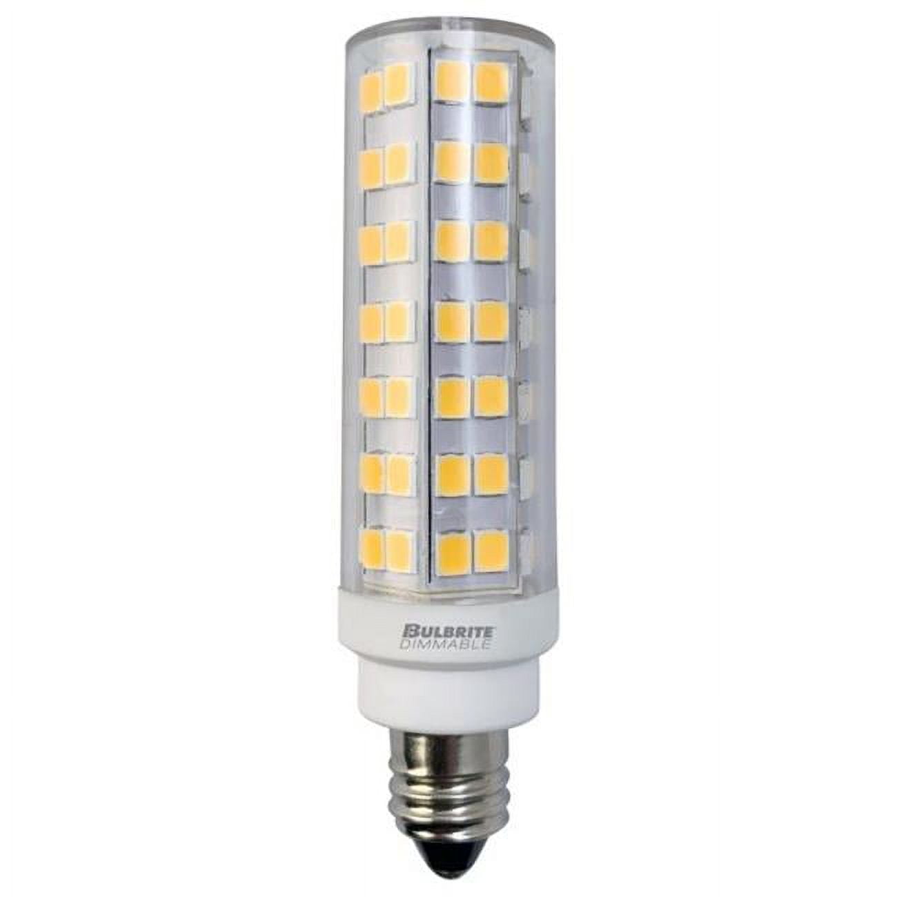 Picture of Bulbrite Pack of (2) 6.5 Watt 120V Dimmable Clear T6 LED Mini Light Bulbs with Mini-Candelabra (E11) Base  2700K Warm White Light  700 Lumens