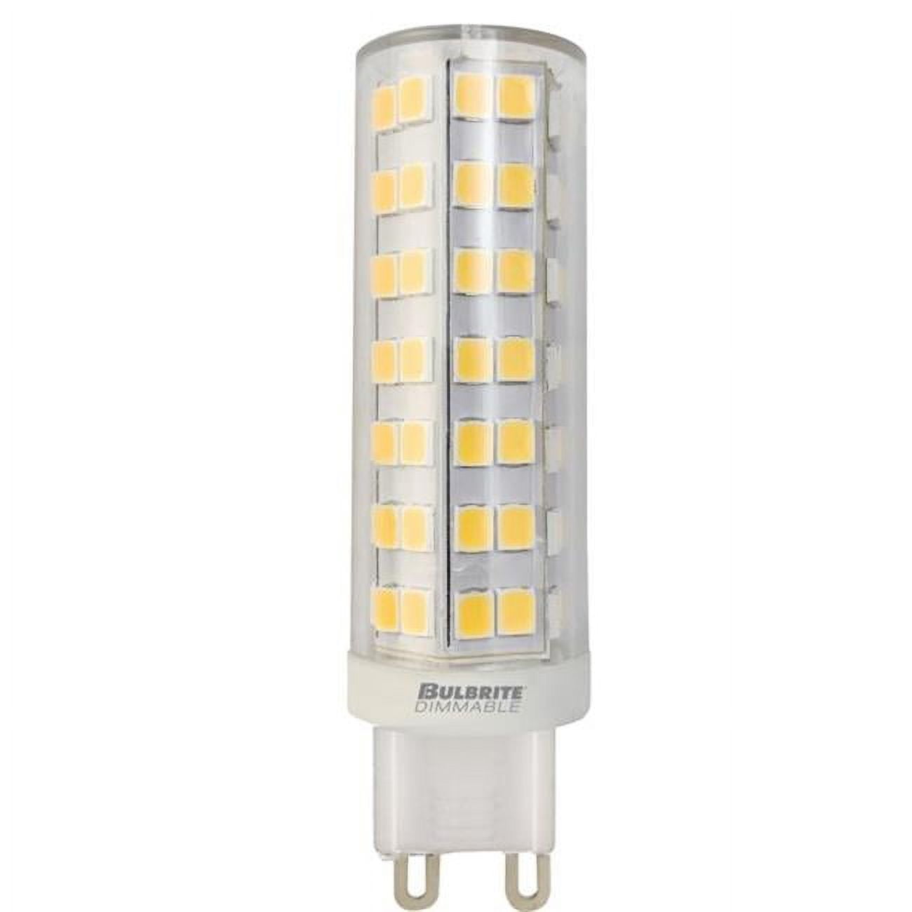 Picture of Bulbrite Pack of (2) 6.5 Watt 120V Dimmable Clear T6 LED Mini Light Bulbs with Bi-Pin (G9) Base  2700K Warm White Light  700 Lumens