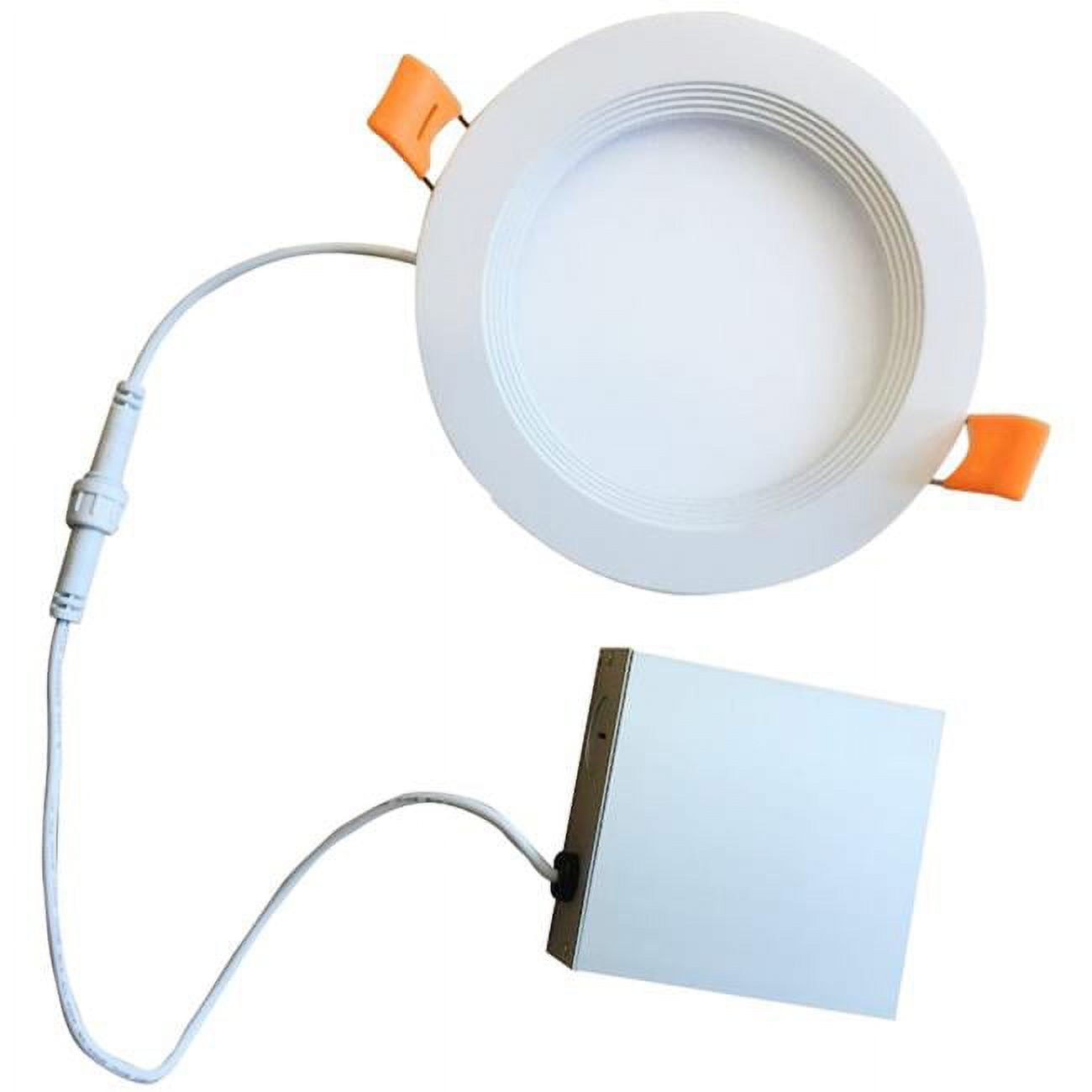 Picture of Bulbrite Pack of (2) LED 6&quot; Round Recessed Downlight Fixture with Metal Jbox  75W Equivalent  3000K/Soft White  White Finish