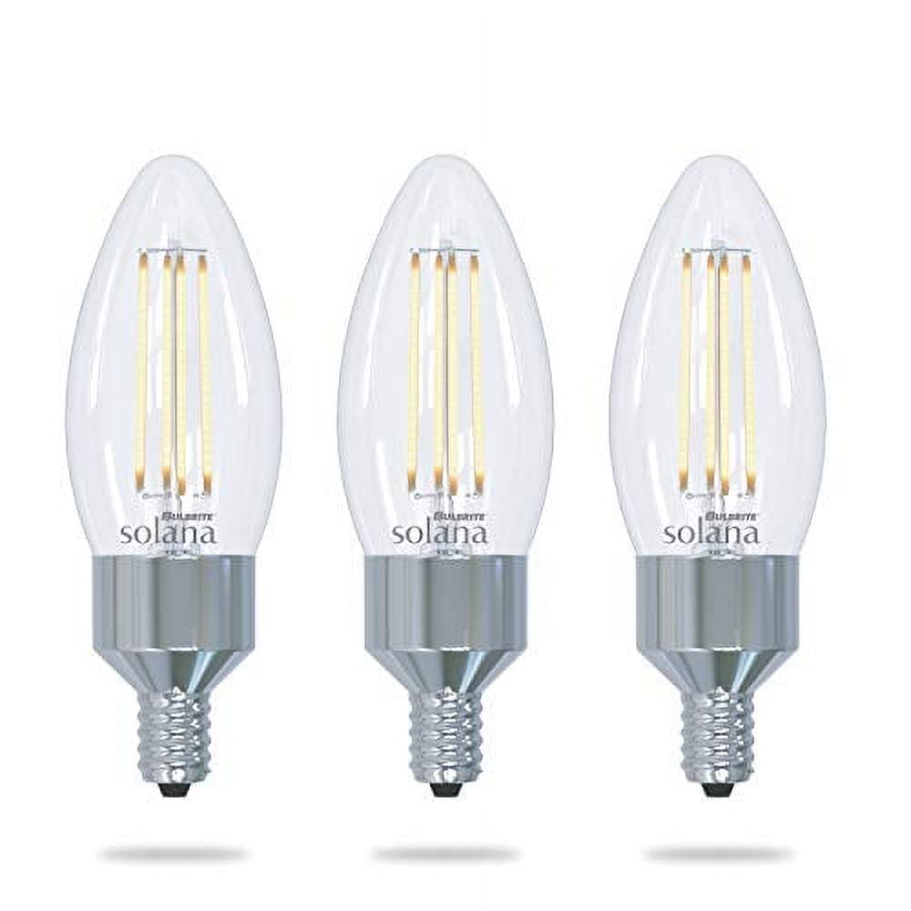 Solana 40 Watt Equivalent B11 Smart WIFI Connected 90CRI Chandelier LED Light Bulb  3pk -  Bulbrite, 861801