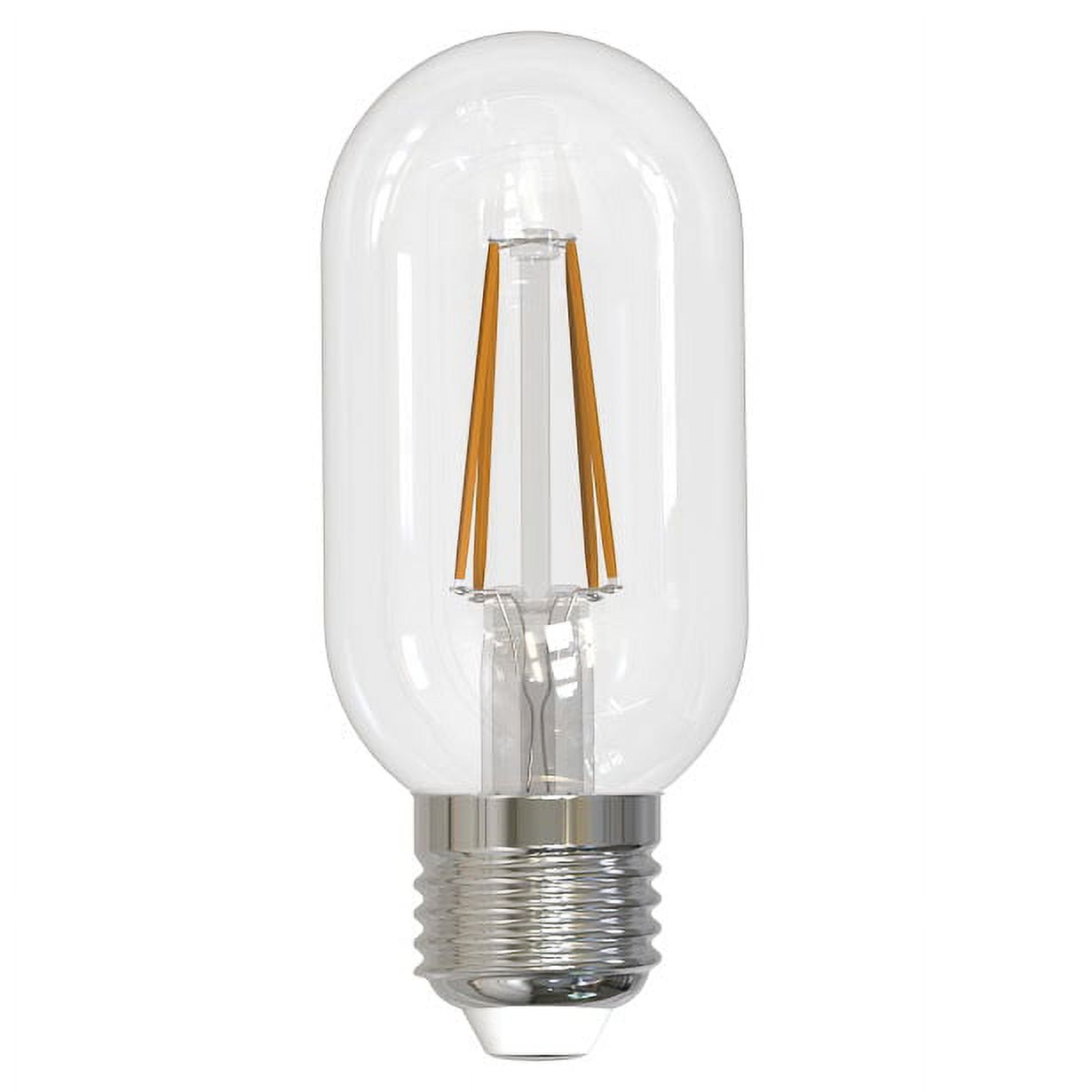 Pack of (4) 5 Watt Dimmable Clear Filament T14 Medium (E26) LED Bulb - 450 Lumens  2700K  and 90 CRI