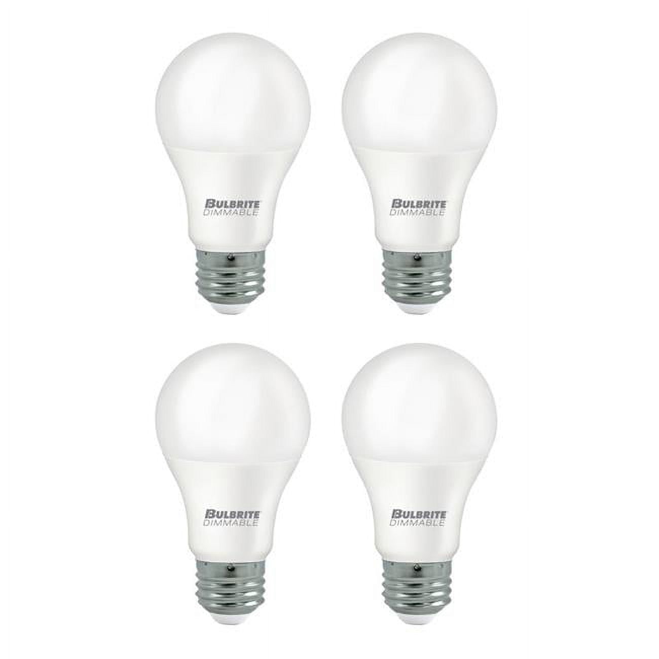 Pack of (8) 9 Watt Dimmable Frost A19 LED Light Bulbs with Medium (E26) Base  5000K Soft Daylight Light  800 Lumens -  Bulbrite, 862720