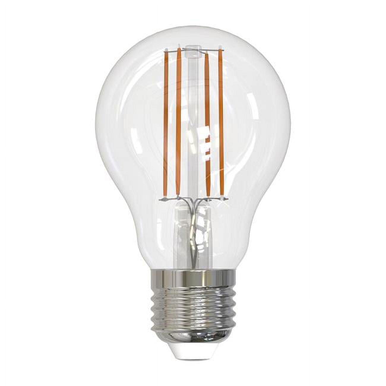 Pack of (8) 7 Watt Dimmable Clear A19 LED Light Bulbs with Medium (E26) Base  3000K Soft White Light  800 Lumens