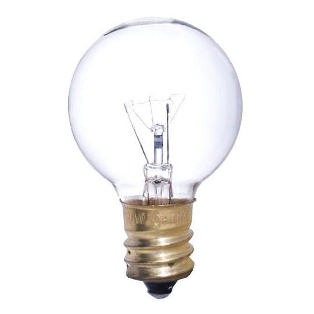 Pack of (50) 10 Watt Dimmable Clear G12 Incandescent Light Bulbs with Candelabra (E12) Base  2700K Warm White Light
