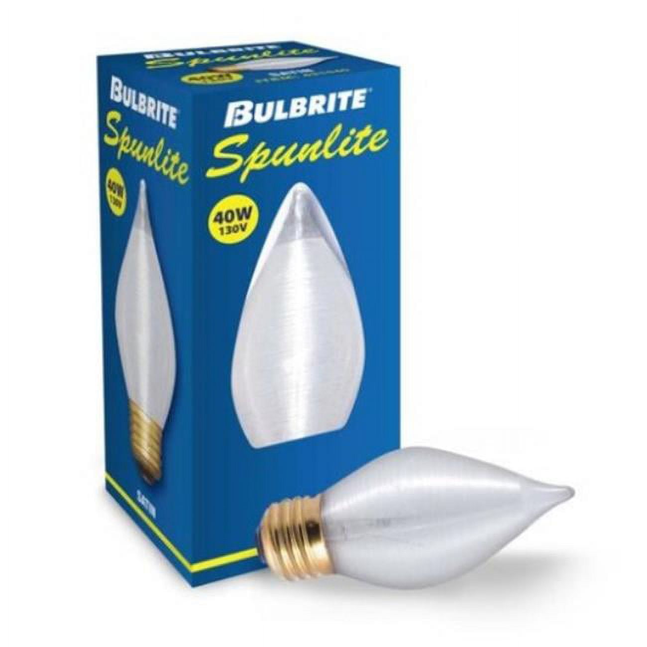 861979 40W Dimmable Satin C15 Spunlite Incandescent Light Bulbs with Medium E26 Base, Pack of 25
