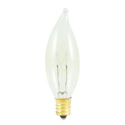 Pack of (50) 25 Watt Dimmable Clear CA8 Incandescent Light Bulbs with Candelabra (E12) Base  2700K Warm White Light