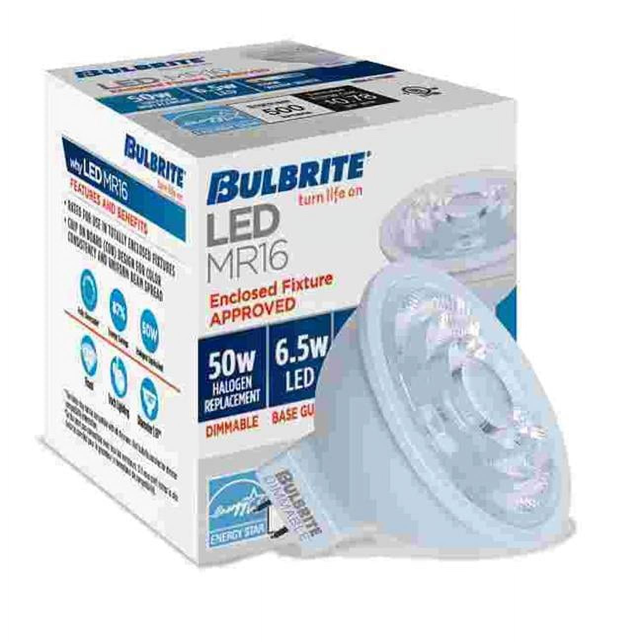 862666 6.5W Led Mr16 2700K Flood Dimmable Light - 90CRI 12V, Pack of 4 -  Bulbrite