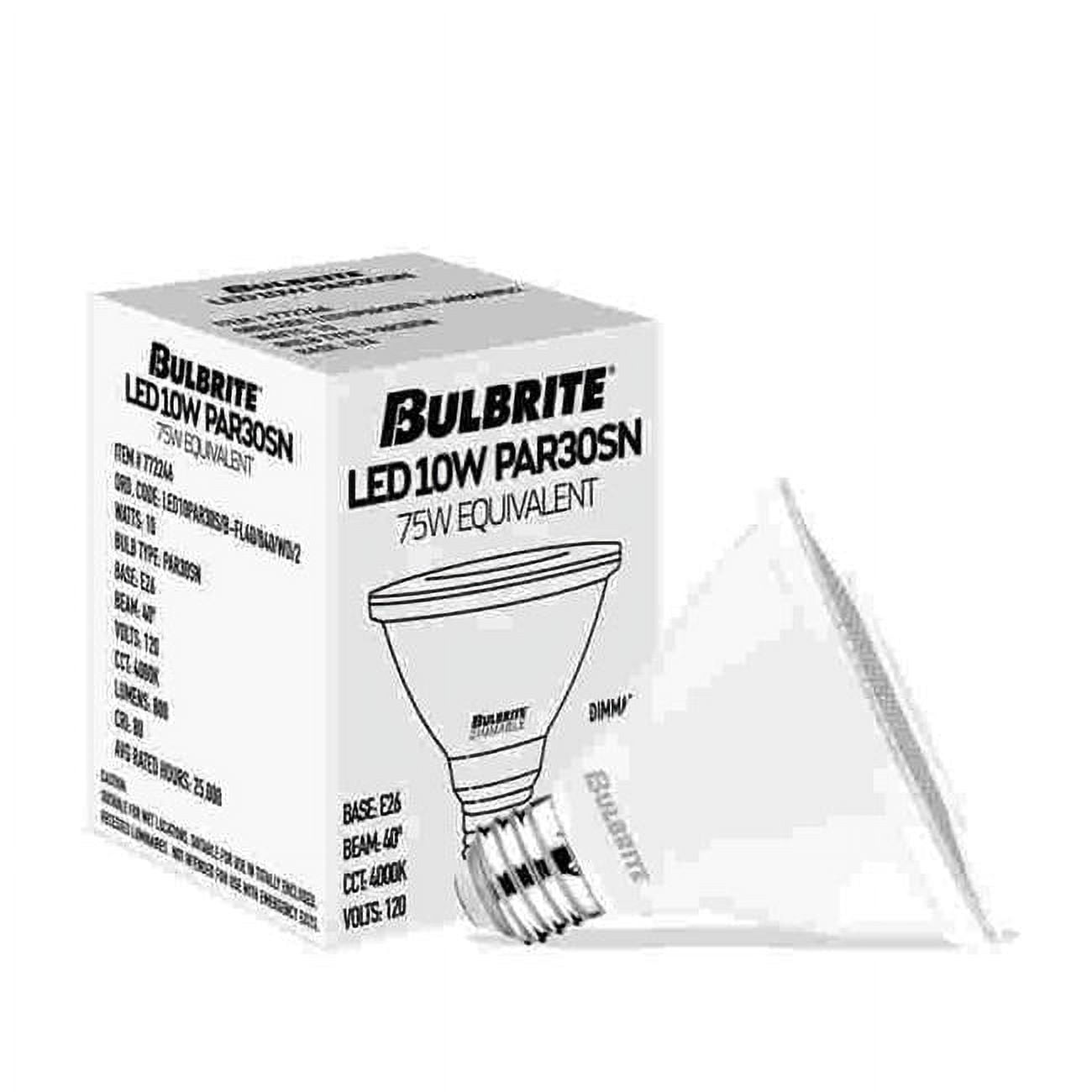 75 Watt Equivalent PAR30SN Dimmable Medium Screw LED Light Bulb Cool White Light 4000K, 4PK