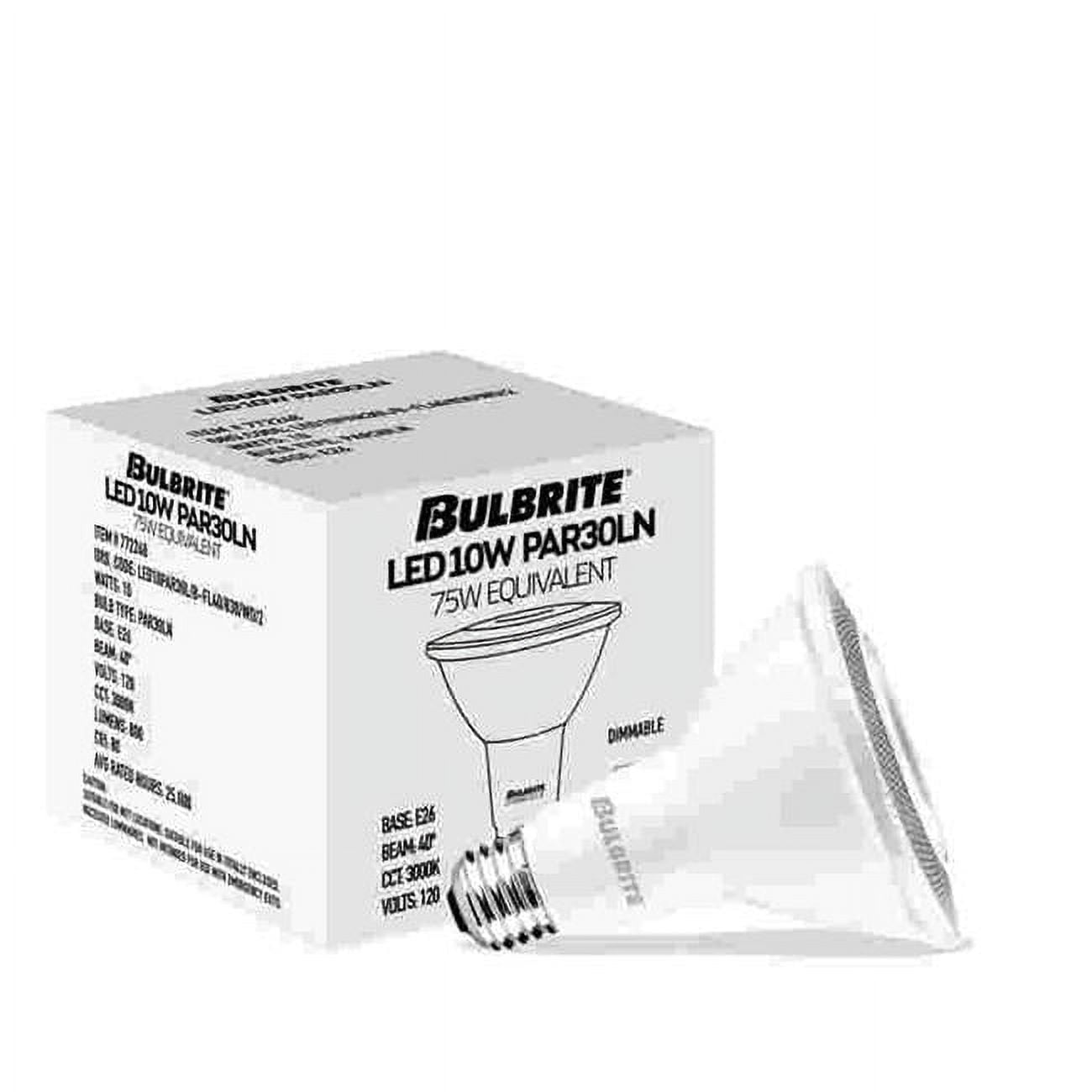 75 Watt Equivalent PAR30LN Dimmable Medium Screw LED Light Bulb Soft White Light 3000K, 4PK