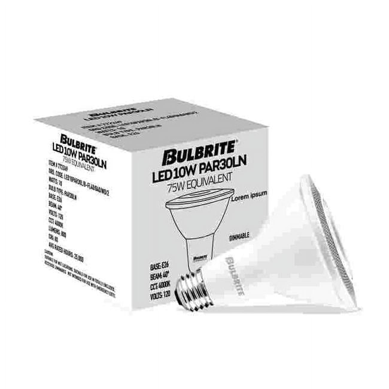 75 Watt Equivalent PAR30LN Dimmable Medium Screw LED Light Bulb Cool White Light 4000K, 4PK